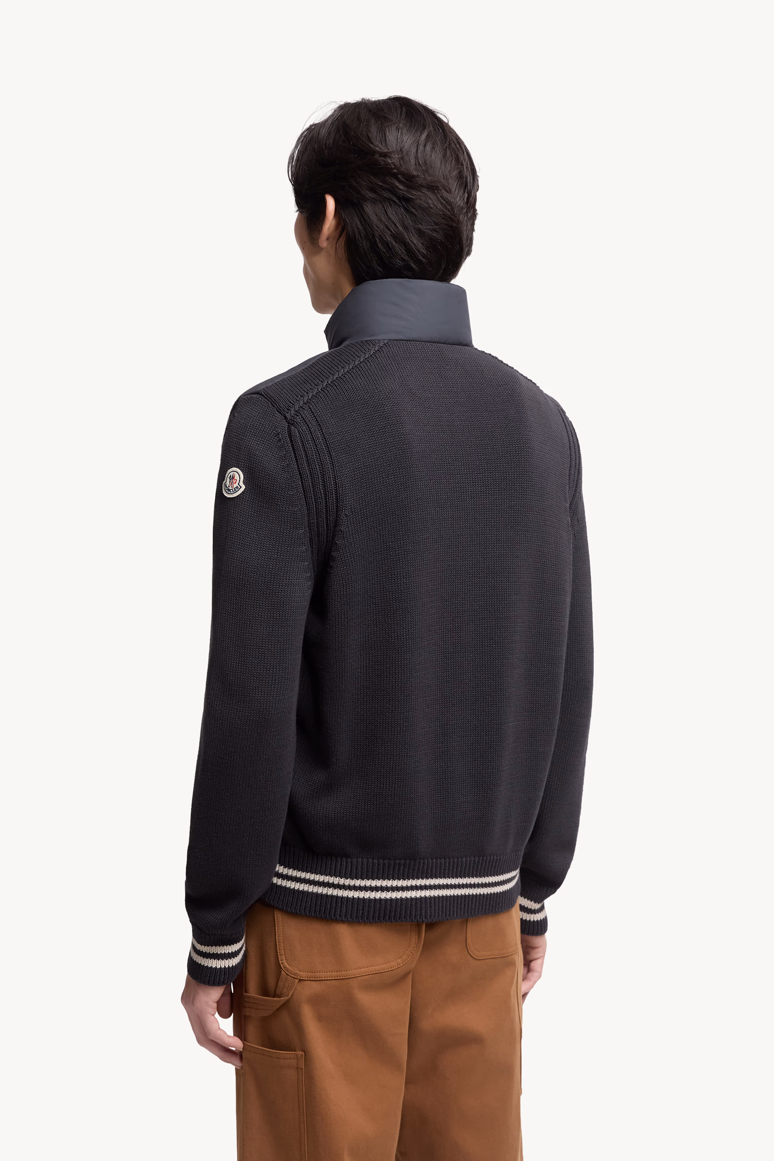 Cardigan en coton matelassé Hommes Bleu marine Moncler 5